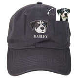 Giantbighands Custom Embroidered Pet Hat with Photo, Gifts Christmas for Men, Women, Fathers Day Cap, Gifts for Dog Lovers, Personalized Dad Hats, Custom Pet Cap, Dog Baseball Hats, Cat Mom Hat