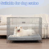 KSIIA Orthopedic Dog Bed Medium Size Dog with Removable Machine Washable Cover Waterproof Crate Pad with Egg Crate Foam and Non-Slip Bottom, 29x18 Inch, Light Gray