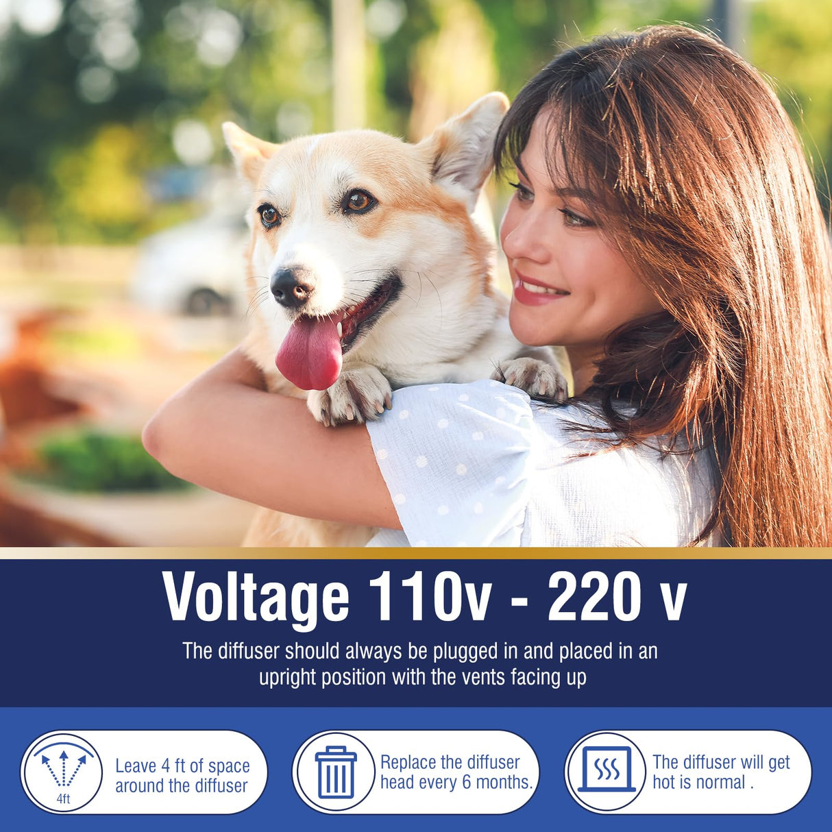 LKBHGF Dog Calming Pheromones Diffuser 6 in 1 Kit Appeasing Pheromone Diffuser to Calm (2 Plug in+4 x48ml Refill) for Anxiety Relief Reduce Aggression Fighting Barking Stress 120 Day Supply(Tasteless)