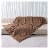 Wowchine Waterproof Calming Dog Bed Covers Pets Blanket for Large Dogs Cats Brown Fluffy Long Faux Fur Pet Blankets Reversible Couch Sofa Cover Washable Love Bed Mats(Brown,XL-85x57in)
