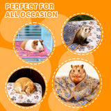 CHICAUP 8PCS Soft Guinea Pig Bedding Blankets Washable Small Animal Fleece Cage Liners Reusable Pet Pee Pad Sleep Mat Pad Cover for Hamster Chinchilla Rabbit Hedgehog Dog Cat Essentials (16×24 Inch)
