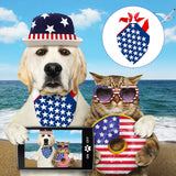 Sadnyy 40 Pcs Veteran Day Dog Bandana Bulk Memorial Patriotic American Flag Star Stripe Adjustable Bandana for Dogs 4th of July Puppy Kerchief National Independence Red White Blue USA Pet Scarf(XL)
