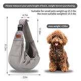 RXHOSIGAY Small Pet Carrier Pouch Sling for Daily with Adjustable Strap Pocket Safety Buckle for Puppy Dog Papoose and Cat Kitten Grey