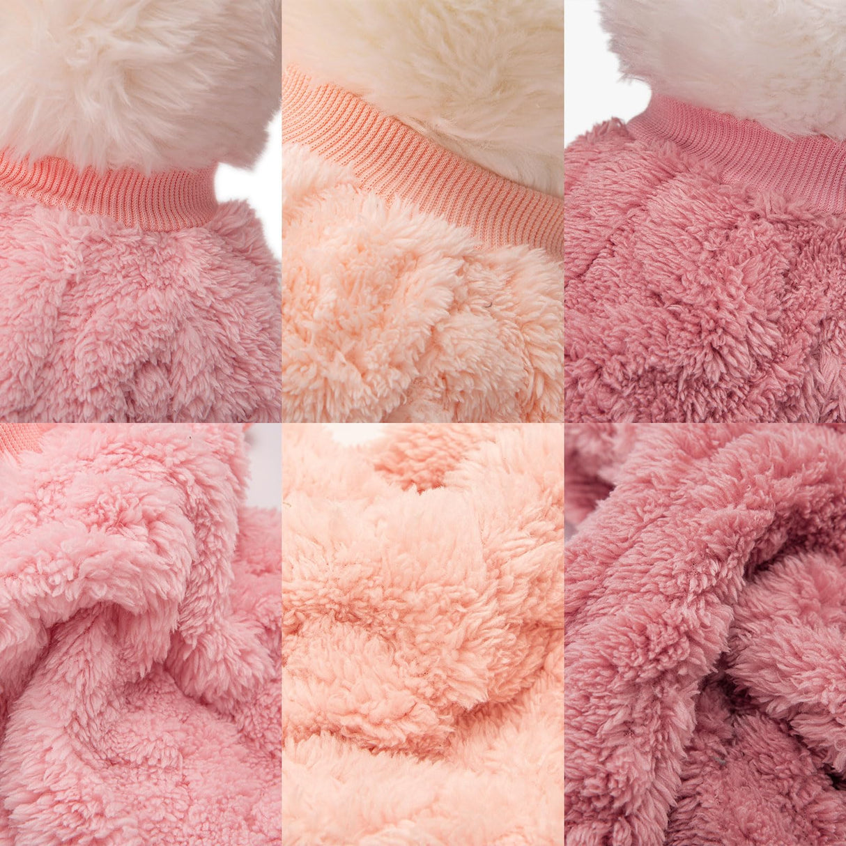 JAMPAYANG Dog Sweater, 3 Pack Dog Sweaters for Small Dogs or Cats, Girl or Boy, Warm Dog Clothes Shirt Coat for Winter Christmas (Peach, Dark Pink, Light Purple, XX-Large)