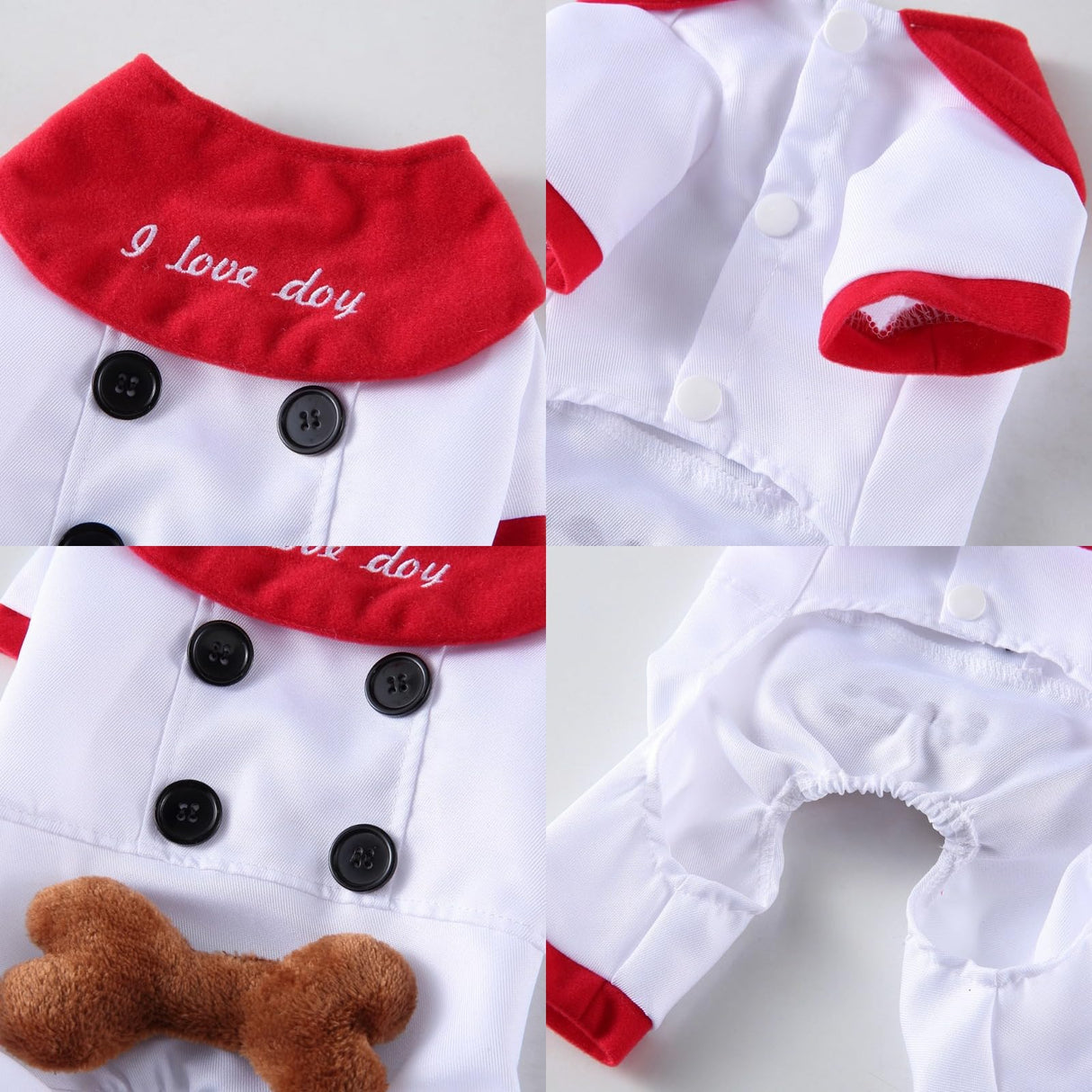 Layheld Cat Costume Dog Clothes Chef & Construction Worker 2PCs Set Funny Cosplay Partywear Photoshoot Cute Pet Outfit for Cat Small Dog (Chef,Large)