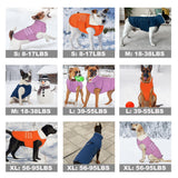 Mklhgty Extra Warm Dog Coat, Waterproof Dog Winter Jacket with Leash Portal, Fleece Reflective Pet Snow Vest for Small Medium Large Dogs - Blue - XL