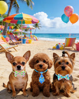 PET SHOW 60 Pack Hawaiian Small Dog Collar Bow Ties and Neck Ties Bulk Puppy Cats Adjustable Summer Floral Bowties for Medium Dogs Hawaii Bowknots Holiday Party Ties Pet Grooming Accessories