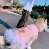 UOSIA Pink Large Big Dog Dresses Girl,Fashion Sweet Cute Sleeveless Lace Princess Wedding Birthday Tutu Skirt for Female Dogs 2XL