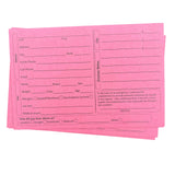 Pink Dog Grooming Client Cards 4X6 (100 Pack, 4 X 6 Inches) Client Information Clip Cards for Pet Groomer, Kennels, and Veterinarians