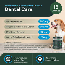 Load image into Gallery viewer, VETRISCIENCE Dental Care Powder - Dental Supplement Powder for Dogs &amp; Cats - Supports Breath Freshening - Healthy Teeth &amp; Gums - Easy-to-Use Oral Hygiene for Pets - 16 oz
