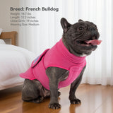 cyeollo Dog Anxiety Fleece Vest, Anxiety Relief Dog Jacket with Adjustable Belly Wrap, Soft Cozy Calming Shirt for Medium Dogs, Comfort Pet Clothes for Thunderstorms, Fireworks, Travel, Rose Red XL