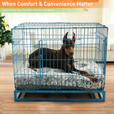 KISYYO Premium Washable Orthopedic Dog Bed – 41" Extra Large Crate Mat with Non-Slip Base, Plush Support for Pets Up to 90 lbs, Grey