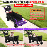 TKYZ Large Dog Stroller Cart,Foldable Dog Wagon Cart for Medium & Large Dogs with Tailgate