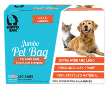 Load image into Gallery viewer, Hippo Sak® Extra Large Pet Poop Bags for Large Dogs and Cat Litter, 480 Count
