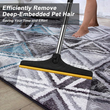 Load image into Gallery viewer, B-Land Carpet Rake for Pet Hair Removal, Reusable Pet Hair Remover with 60” Adjustable Long Handle, Carpet Scraper Dog Cat Hair Remover Tool for Rugs, Mats
