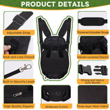 Pet Carrier Backpack, Hands-Free Adjustable Dog Front Carrier Legs Out & Easy-Fit Dog Backpack Carrier for Hiking Camping Traveling Cycling for Small Dogs and Rabbits (Large, Black)