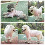 MAMORE Dog Shirt Dress, Doggy Prince Bow Tie Shirt,Formal Casual Pet Attire for Small Medium and Large Dogs (Pink, Large)