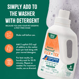 TropiClean Flea and Tick Laundry Additive, Laundry Detergent Booster, Safe for Dogs, Cats, & Home, Powerful Treatment Laundry Addition, 32oz