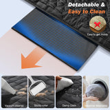 Tivray Back Seat Extender for Dogs, Dog Car Seat Cover for Back Seat Hard Bottom - Holds 330lbs Waterproof Cover for Dogs with Mesh Window & Pocket, Dog Hammock for Car, Small Truck, Black + Black