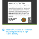 Hagen Tropican Lifetime Formula Parrot Food, 4 lb. - Hari Parrot Food with Peanuts & Sunflower Seeds and Balance Nutrition Levels
