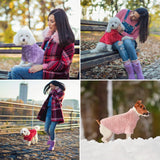Idepet Fleece Dog Sweater 3 Pack, Velvet Puppy Clothes, Fuzzy Cat Apparel, Soft Outfits, Thermal Pet Clothing for Fall Winter, Coat for Small Dogs