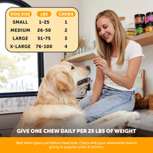 Load image into Gallery viewer, Dog Allergy + Itch Relief Max Strength Chews – Probiotic Supplement for Dogs with Colostrum, Omega Fatty Acids – Supports Seasonal Allergy Relief, Healthy Skin, Coat &amp; Immune System (Chicken, 90ct)
