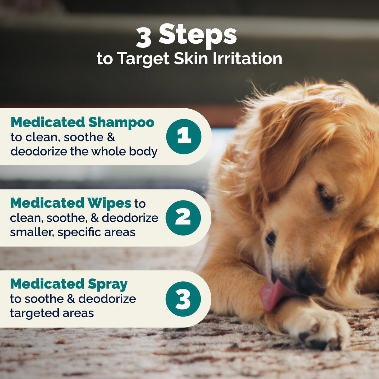 Vetnique Dermabliss Advanced Strength Medicated Antibacterial Wipes for Dogs with Chlorhexidine for Infections, Irritation & Redness Relief