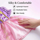 Littledropet Dog Princess Dress with Crystal Crown,Pet Halloween Christmas Birthday Wedding Dress Princess Costume Cosplay Party Outfits for Small Medium Dogs Girls (Purple, XXL)