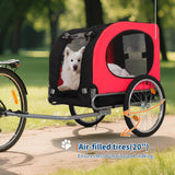 Bicycle Dog Carrier - 88Lbs Capacity Pet Bike Trailer with 19" Air Tires,Foldable Dog Trailer for Bike | with 600d Durable Waterproof Oxford Cloth | Universal Coupler | for Medium/Large Pets