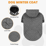 KOOLTAIL Dog Hoodie for Small Medium Large Dogs, Ultra-Warm & Soft Winter Fall Fleece Dog Hooded Sweatshirt Clothes Sweater, Lightweight Pullover Coat for Boy Girl Bulldog Pitbull Puppy Cats,Gray M-L