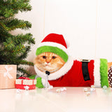 Dansydaisy Cat Christmas Costume Lime Green Character Pet Outfit Holiday Green Furry Pet Velvet Costume Cosplay Outfit Cute Funny Christmas Dogs and Cats Clothes for Party Favors(X-Large)