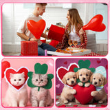 Huhumy Valentine's Day St Patrick's Day Easter Dog Hat Set for Dogs Holiday Party Felt Headgear Accessories Costume Pets Party Collection Outfit Decorations(Small)