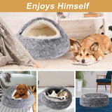 Dog Beds for Small Dogs, Cat Bed Cave, Washable Cute Cat Bed, Cozy Nook Pet Bed for Dogs or Cats, Anti-Slip Puppy Bed Fits up to 22 lbs Pets(Grey, 24" x 24")