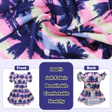 CuteBone Frilly Dog Dress Princess Puppy Birthday Dresses with Ruffled Sleeves Cat Clothes Outfit for Small Dogs Girl Pet Apparel FX03L