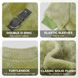 PAWCHIE Dog Fuzzy Velvet Pajamas,Dog Sweater Winter Cloth for Small Dogs Cat,Boy Girl,Pet Jumpsuit, Doggy Apparel for Teacup Yorkie Chihuahua,Green,SM