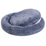 WONDER MIRACLE Fuzzy Deluxe Pet Beds, Super Plush Dog or Cat Beds Ideal for Dog Crates, Machine Wash & Dryer Friendly (24" x 24", Smoked Blue)