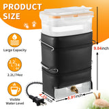 74 oz Heated Rabbit Water Bottle, Large Rabbit Water Dispenser No Drip, Bunny Bottle, Heated Small Animal Drinker for Pets, Rabbits, Guinea Pigs, Hamster, Ferrets, Birds, Mouse, Rats(1 Pack)