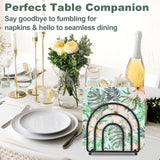 Metal Napkin Holder for Table - No Assembly Matte Black Paper Napkin Holders for Kitchen, Compact Design Cocktail Napkins Hoder Dispenser for Home Countertop, Restaurant & Outdoor Use