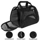 MuchL Pet Carrier Soft-Sided Carriers for Cat Carriers Dog Carrier for Small Medium Cats Dogs Puppies Pet Carrier Airline Approved Cat Dog Pet Travel Carrier (Medium,Black)
