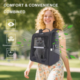 Dog Carrier Backpack for Cats and Puppies,up to 5-17 lbs,Portable and Breathable Mesh, Storage Pockets, and Built-in Safety,Pet Carrier for Hiking and Outdoor Use,Black