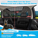 Automiim Dog Car Barrier Behind Front Seat, 51.2" Wide Car Pet Barrier One-Piece Design, Dog Car Divider Back Seat Barrier Small Crossover, Compact Car and Crossover
