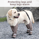 Dog Suspender Boots, Warm Dog Paw Protectors, Waterproof Doggy Booties for Winter, Anti-Slip Reflective Pet Shoes Snow Boots for Outdoor Walking,Hiking, Sandy, Muddy (Medium)