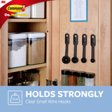 Command Small Clear Wire Toggle Hooks, 10 Hooks and 12 Command Strips, Damage Free Hanging Wall Hooks with Adhesive Strips, Adhesvie Hooks for Hanging, Organization and Storage, Holds up to 0.5 lb