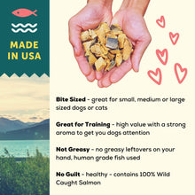 Load image into Gallery viewer, A Better Treat – Freeze Dried Salmon Dog Treats, Wild Caught, Single Ingredient | Natural High Value | Gluten Free, Grain Free, High Protein, Diabetic Friendly | Natural Fish Oil | Made in The USA
