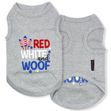 Parisian Pet Patriotic Dog Shirt – 100% Cotton Shirts for Small Dogs – Sleeveless Puppy Clothes – Stylish Dog Apparel for 4th of July – Breathable Clothes for Dogs - Stretchy Pet Vest