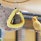 MEWTOGO Medium Winter Warm Bird Nest for Cage - Comfortable Birds Bed with Support Plate, Hanging Shed Hideaway Hammock Hut Gift for Macaws African Grey Amazon Parrots