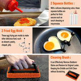 N NOBLE FAMILY 38PCS Griddle Accessories Kit, Professional Grill Tools Set for Outdoor Barbecue, Stainless Steel Griddle Spatula Set with Tongs, Smash Burger Press, Carry Bag, Perfect Grilling Gifts
