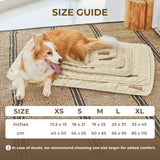 Pelsbarn Dog Cooling Mat- Ice Silk Summer Comfort, Self Cooling, Non-Slip Dog Pad, Durable & Washable, Mat for Small Dogs 18"" x 21"", Support Shelter Dogs with Every Purchase (Beige)