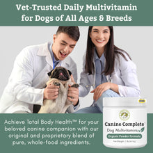 Load image into Gallery viewer, Wholistic Pet Organics Canine Complete - Dog Multivitamin Powder - 1 Lb - Daily Dog Vitamins and Supplements for Homemade Food - Immune System, Skin, Coat &amp; Overall Health - All Breeds - 45 Scoops
