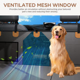 BONTHEE Dog Car Seat for Large Medium Dogs – Waterproof Back Seat Extender with Reinforced Hard Bottom,Breathable Mesh Windows,Storage Pockets & Adjustable Straps,Universal Fit for Cars,SUVs,Trucks